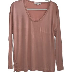 Pink LOFT long sleeve dolman tee
